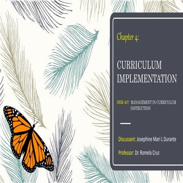 Chapter 4: Curriculum Implementation