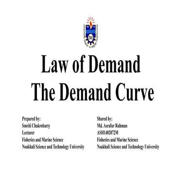 Law of Demand and The Demand Curve