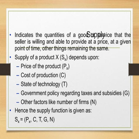 Demand and all it's indepth knowledge about itself