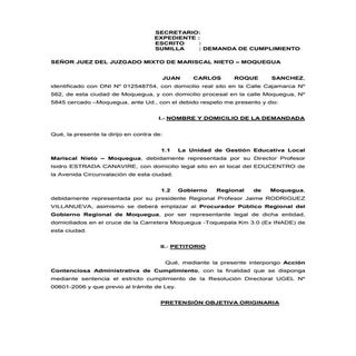 Demanda de accion de cumplimiento d...