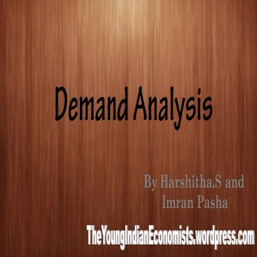 Demand analysis