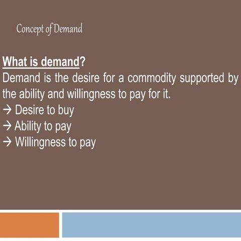 Demand analysis and elasticity of demand