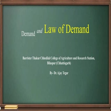 Comprehensive Analysis of Demand and Law of Demand in Economics | PPTX