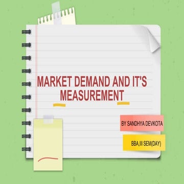 Market Demand and it's measurement