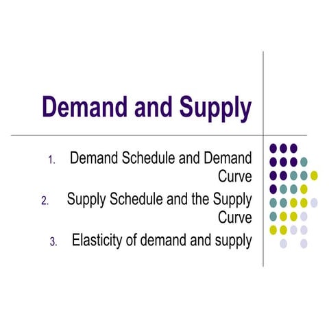 Demand and supply