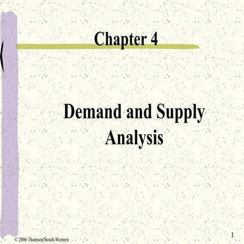 Demand And Supply Analysis