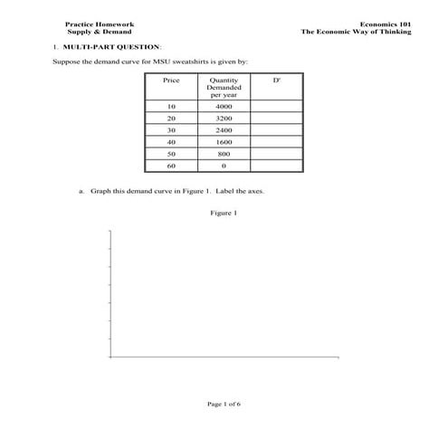 Demand and supply questions | PDF