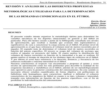 D emandas condicionales en futbol