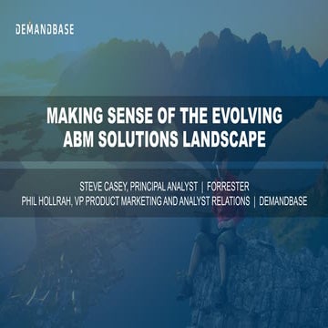 Making Sense of the Evolving ABM Solutions Landscape