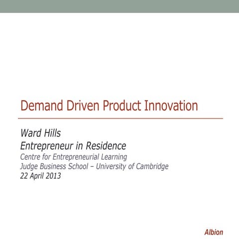 Demand driven product_innovation_