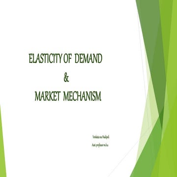 Demand Elasticity and Market Mechanism in Managerial Economics
