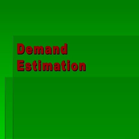 Demand Estimation