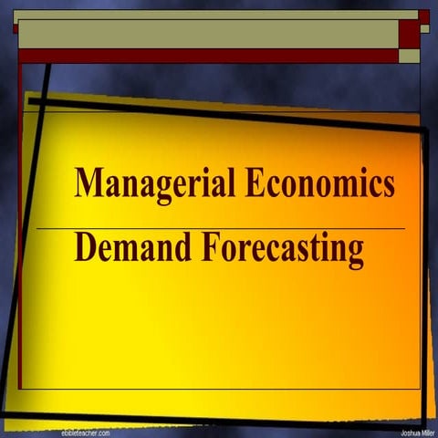 Demand forecasting