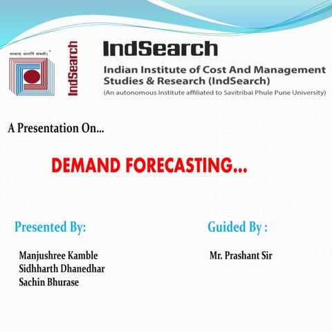 Demand forecasting by Sachin Bhurase 