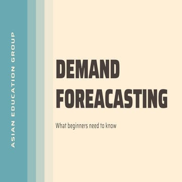 Demand forecasting | Managerial Economics