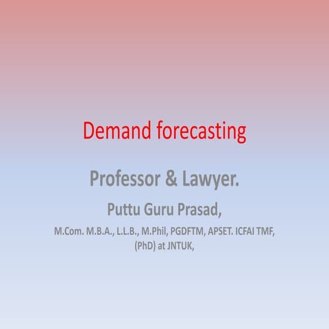 Demand forecasting 4 gp