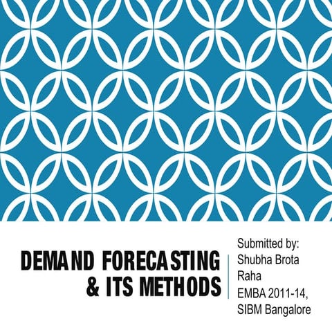 Demand forecasting and its methods
