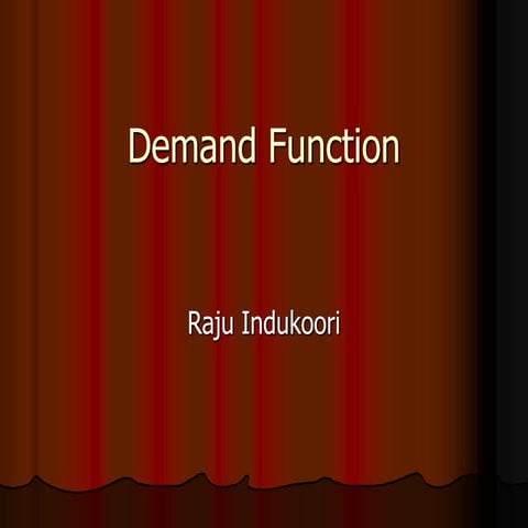 Demand Function