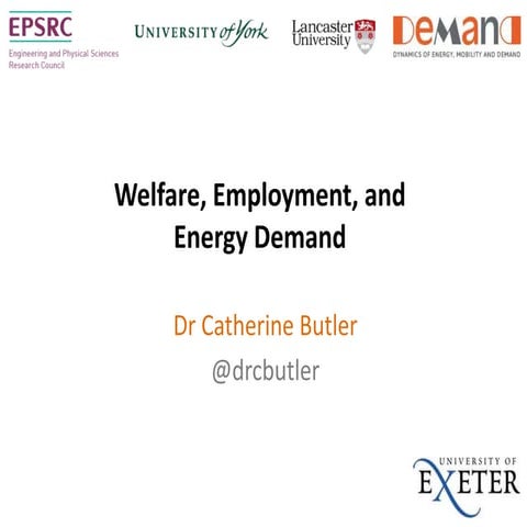 Welfare, Employment & Energy Demand