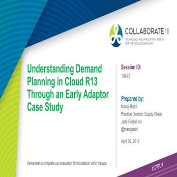 COLLABORATE 18 Presentation: Demand Planning in Cloud R13