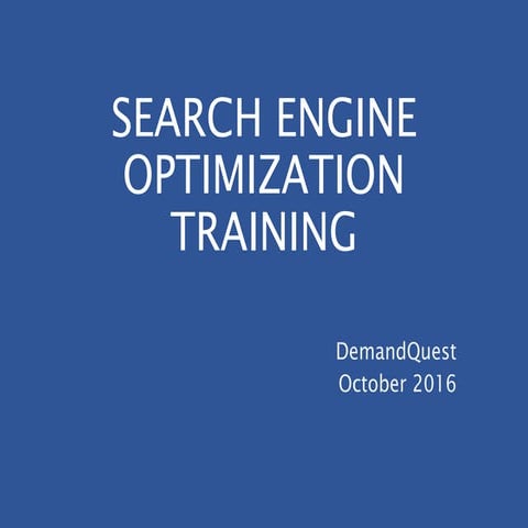 Demand quest seo training