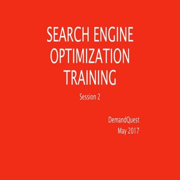Demand Quest SEO training session 2
