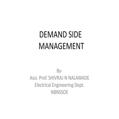 Demand side management