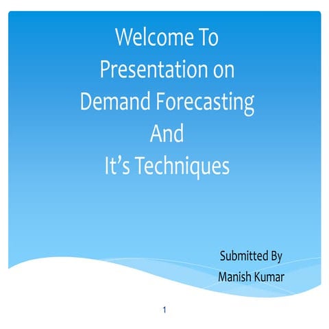 Deman forecasting ppt 1