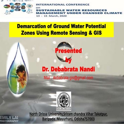 Demarcation of ground water potential zones using remote sensing &amp; gis