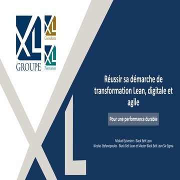 Démarche de Transformation Lean, Digitale et Agile