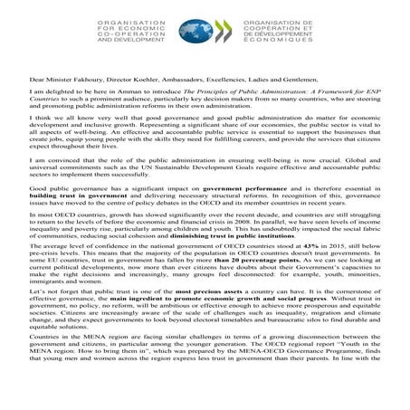 Luiz de Mello, The Principles of Public Administration for ENP Countries, Jor...