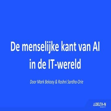 De menselijke kant van AI - seminar AI in actie