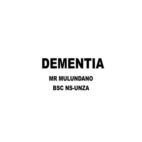 Dementia