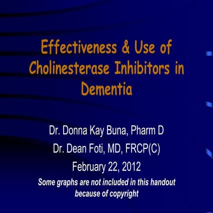 Drug treatment of alzheimers disease | PPTX
