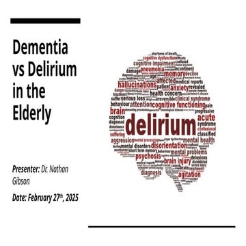 Differentiating and Managing Dementia and Delirium in the Elderly ...