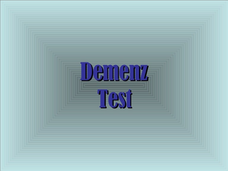 Demenz Test