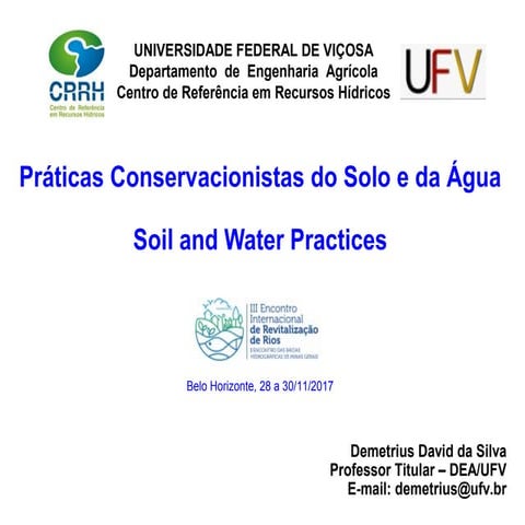 Práticas conservacionistas do solo e de água - Demetrius David da Silva 