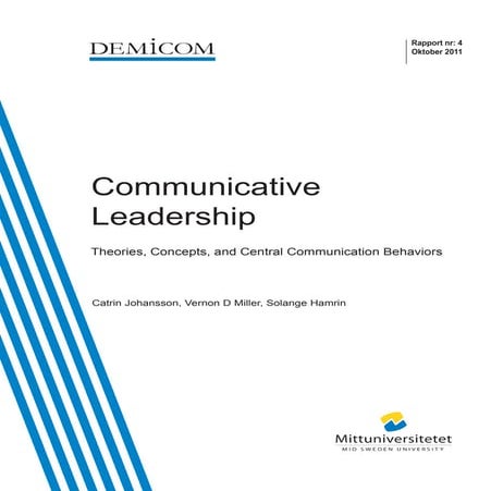 Communicative Leadership - Theory, Concepts and Central Communication Behaviours