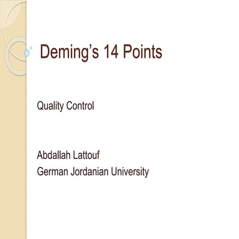 Deming’s 14 points