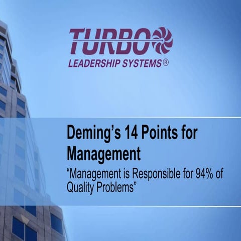 DR DEMING S 14 POINTS FOR MANAGEMENT visual data 8