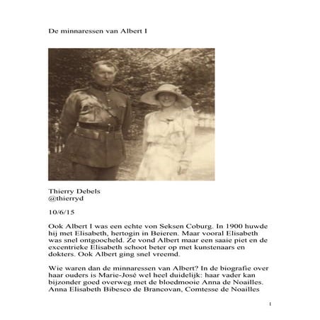 De minnaressen van Albert I