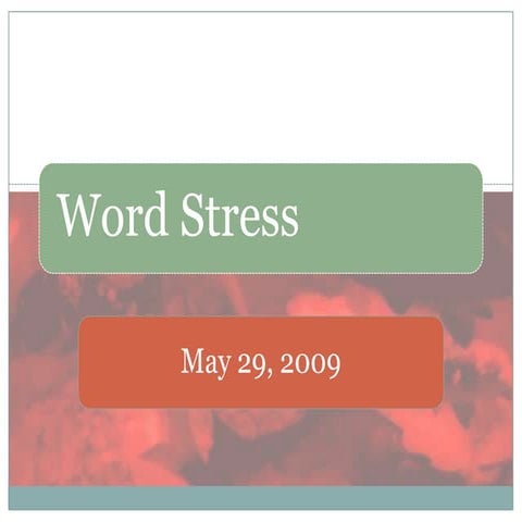 5. sentence stress | PPTX