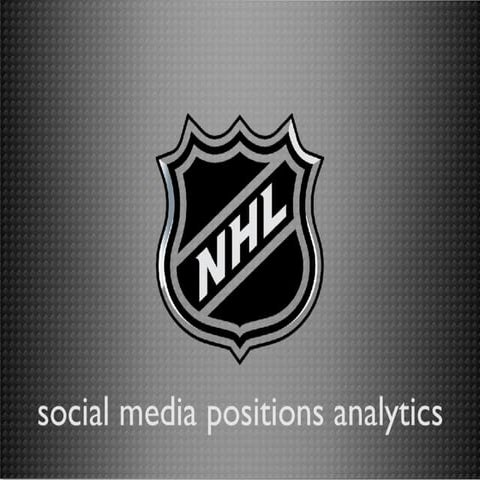 NHL teams social media positions analytics. 