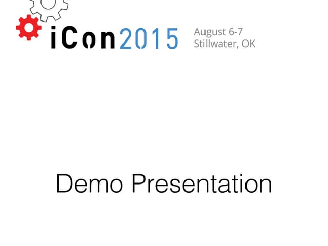 Demo for iCon 2015