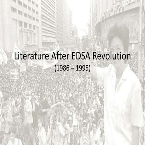 Literature after EDSA revolution 