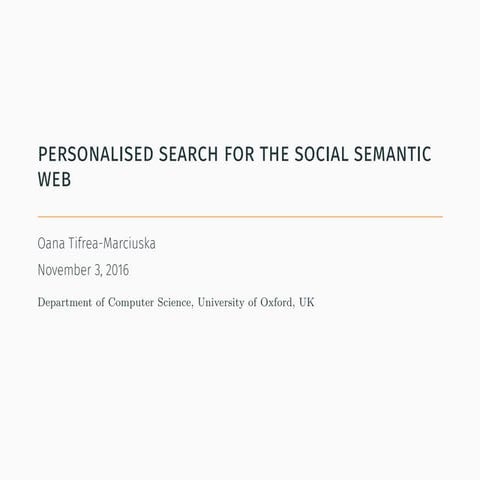 Personalised Search for the Social Semantic Web