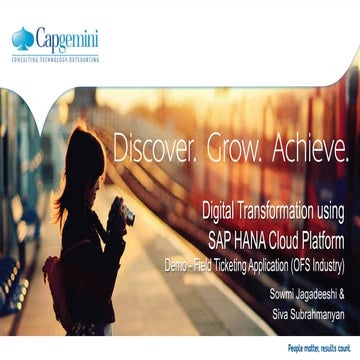 Take the Path to Digital Transformation with SAP HANA Cloud Platform