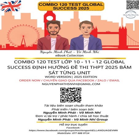 Bài tập bám sát từng unit global success lớp 10 11 12 form 2025