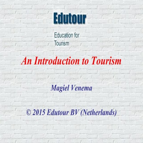 An introduction to Tourism in a Flipped Classroom