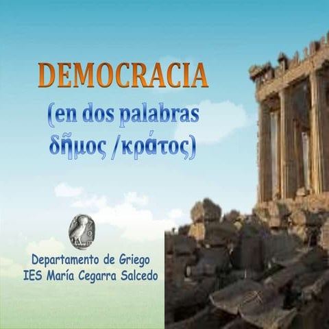 Tema 1.Las instituciones de la democracia ateniense | PPSX